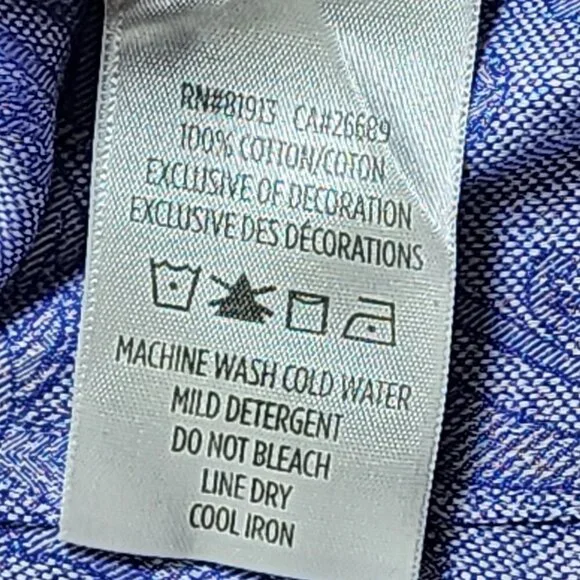 Robert Graham Mens Purple Paisley Long Sleeve Button-Down Shirt, Men's Small - Picture 9 of 13